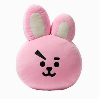 BTS BT21 Kpop Merch Plush Large 14" Cushion Dust Cover / Rucksack Plush Pillow Animal Stuffed Toys K-pop Cushion Pillow Soft BTS Character ( Pack of 1 ) (Cooky- Pink)- 35 cm-image-37