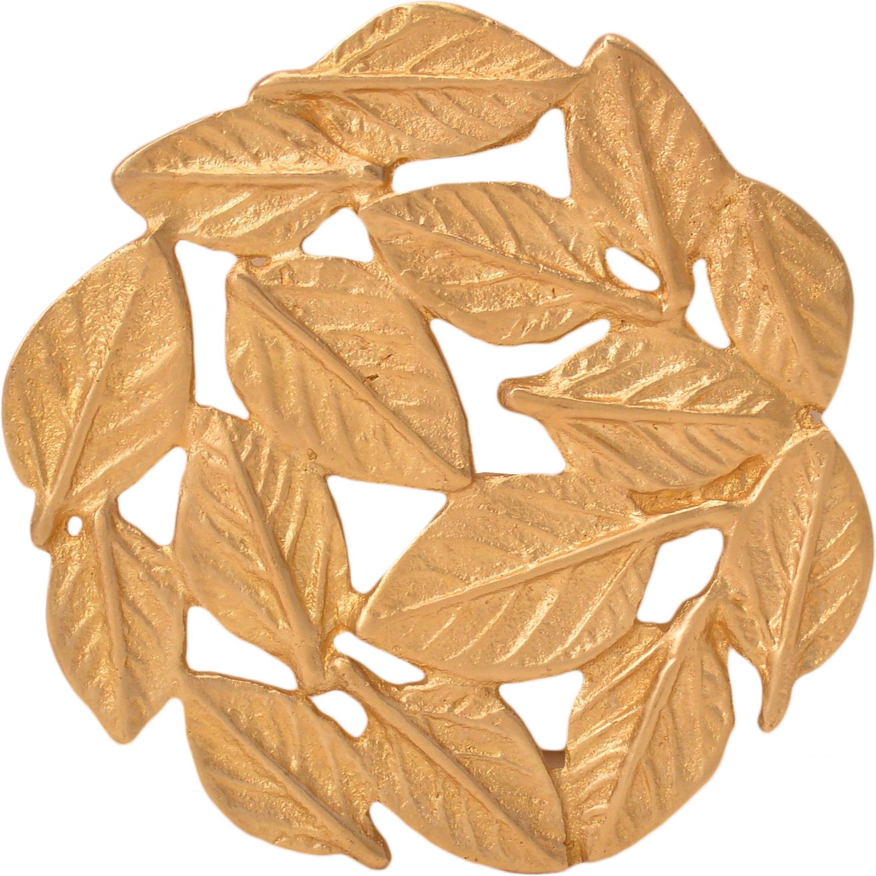 kalarambh Brass Tea Costar (3.6 x 3.6 x 0. 3 Inches) Brass Decorative Platter-picture-18