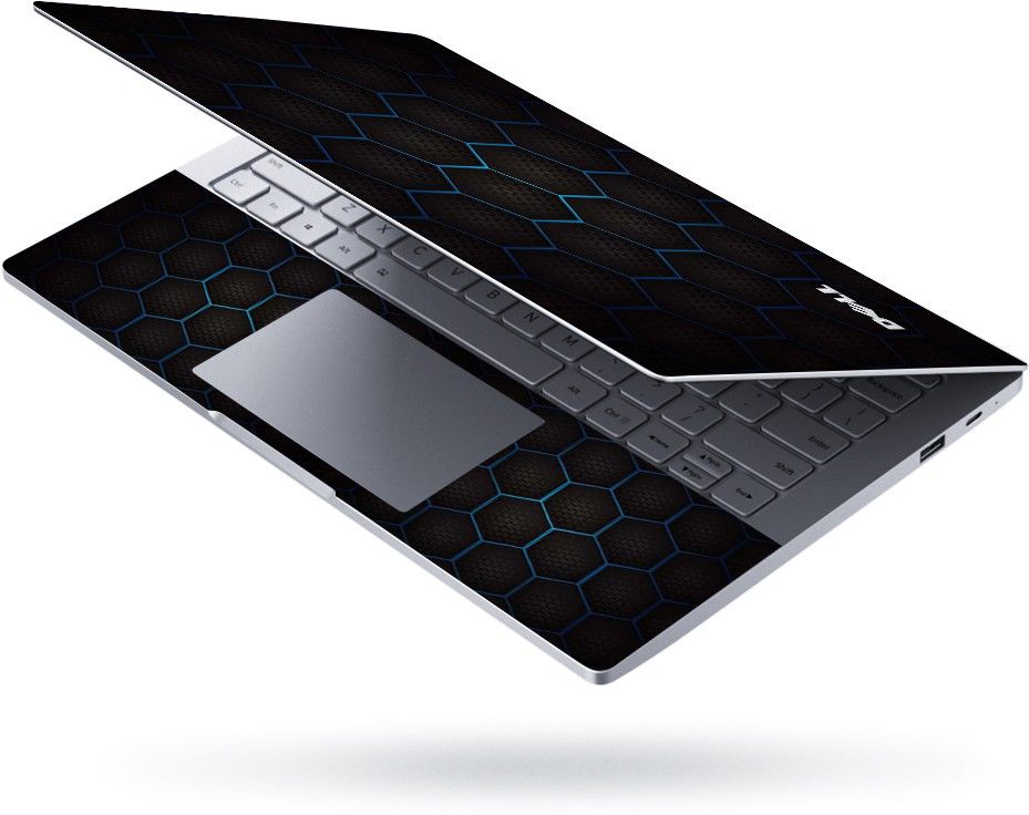 Techfit HD Printed Laptop Skin Full Panel Decal Sticker Vinyl for all Size Laptops upto 15.6 inch No Residue, Bubble Free - Dell Blue Octagon Black Honeycomb Self Adhesive Vinyl Laptop Decal 15.6-image-18