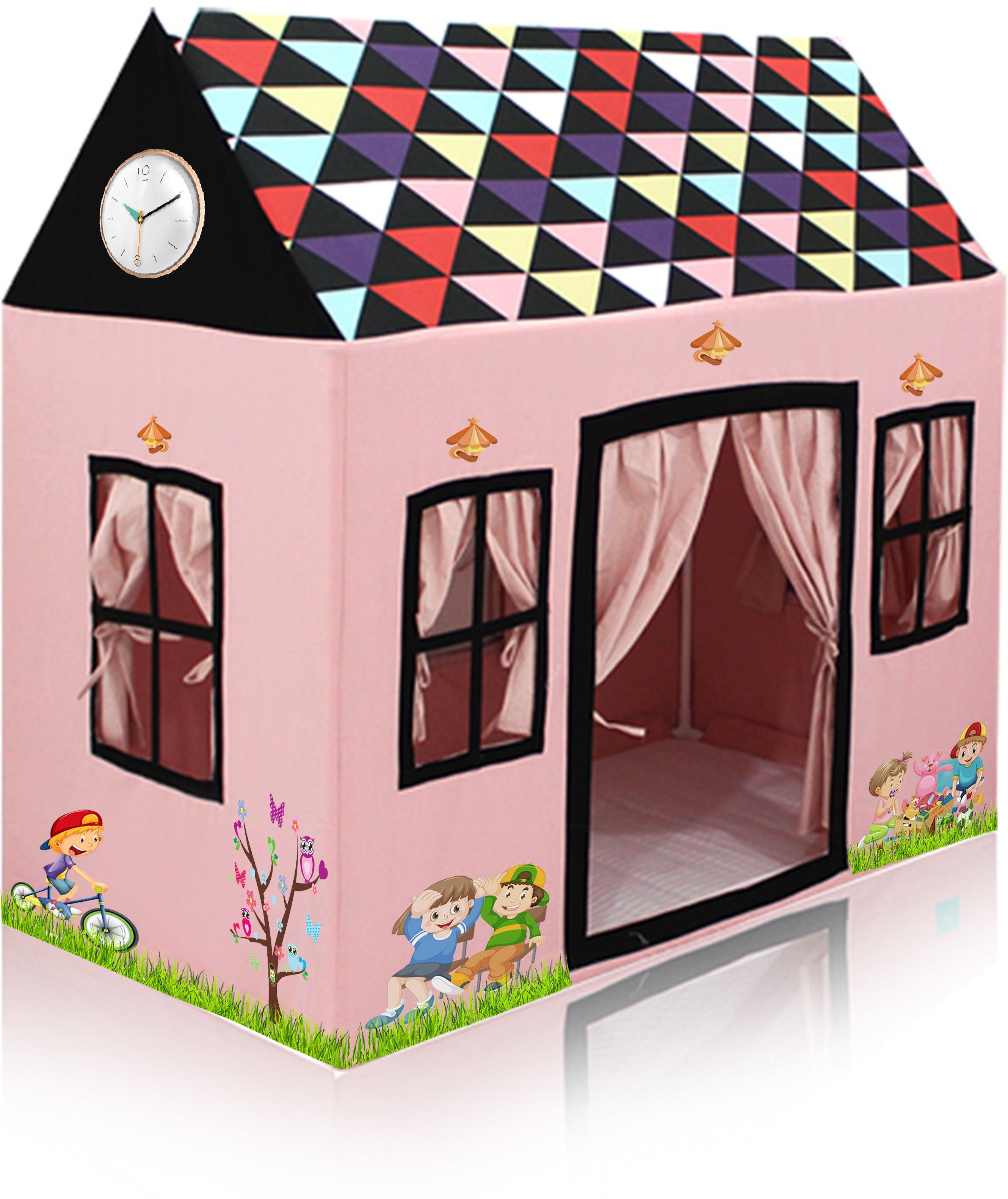 vrajvilla Jumbo Size Extremely Light Weight, Water Proof Deluxe House Kids Play Tent House for 10-Year-Old Girls and Boys dollhouse-picture-26