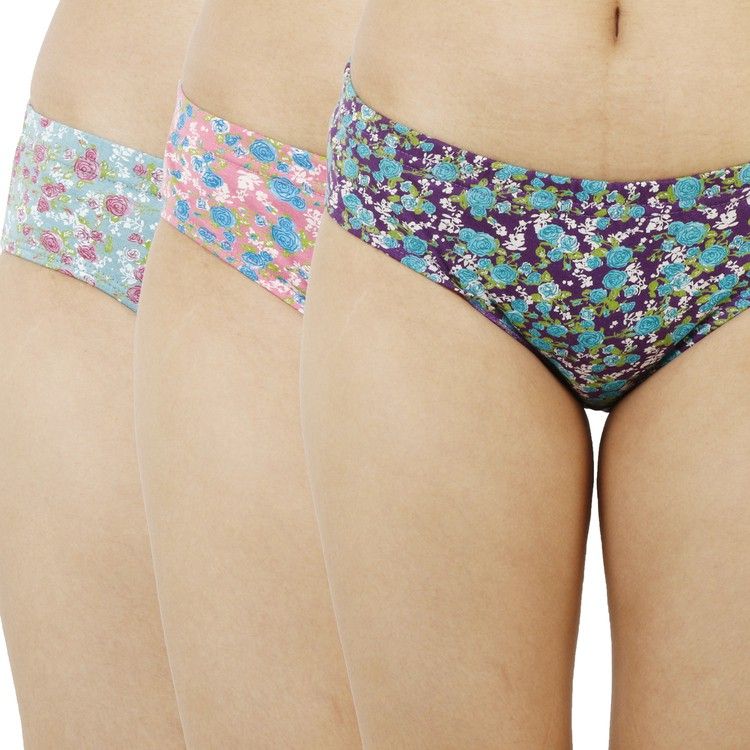 ladyland Pack of 3 Women Hipster Multicolor Panty-picture-42