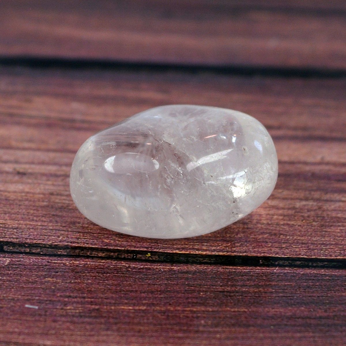 crystu 38-Clear Quartz Brazilian -Single-Tumble-Stone-1pc Polished Asymmetrical Crystal Pebbles-picture-15