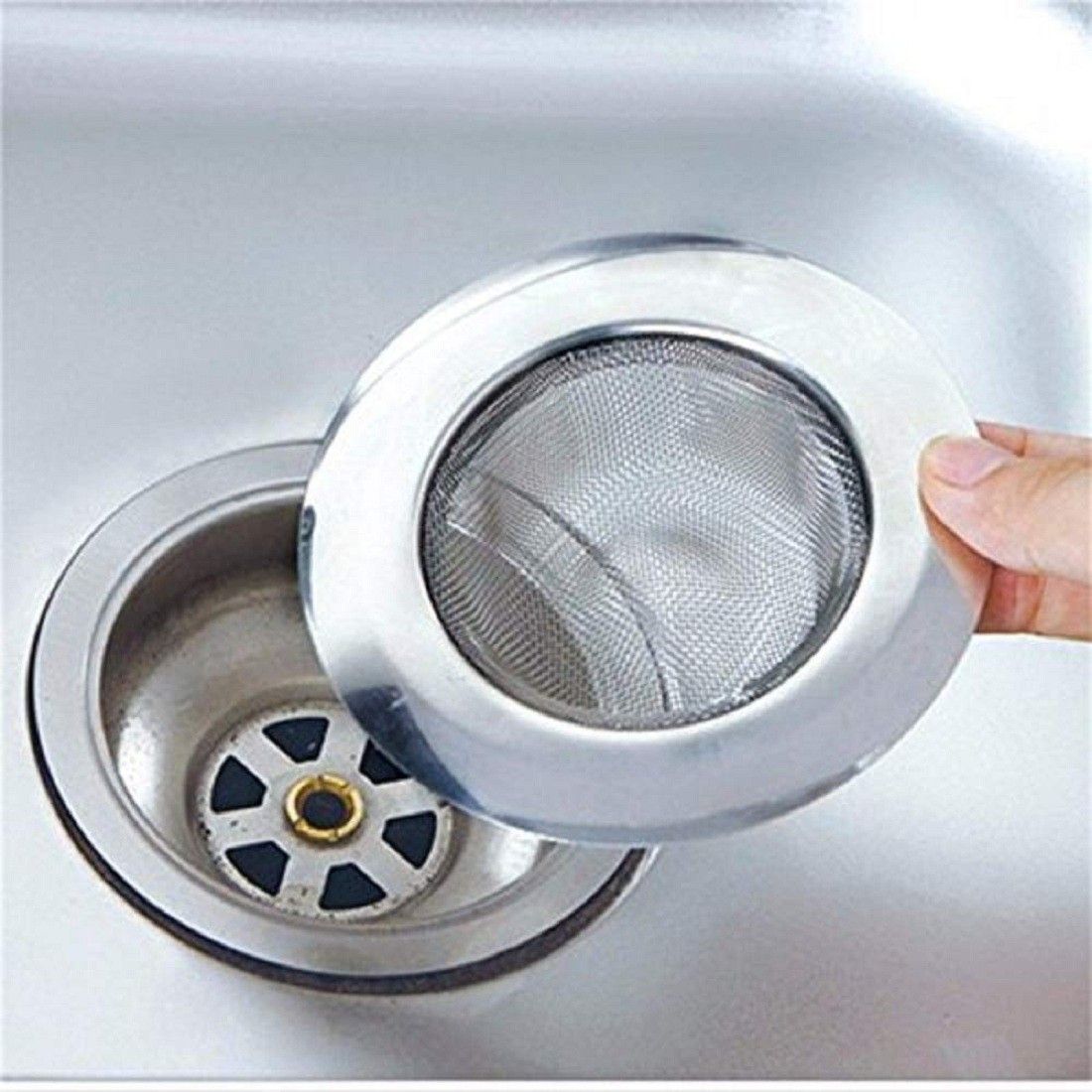 Kitchen Sink Stainless Steel Push Down Strainer