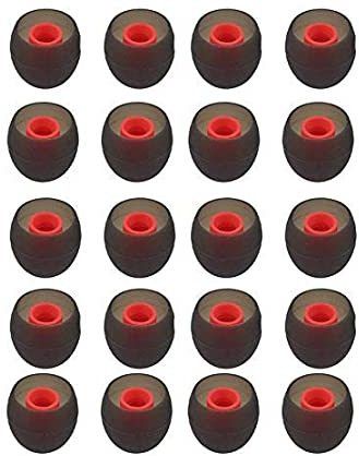 ENMORA 39_ST-EARPHONE BUDS PADS_Medium, RED & Black (20Pcs)) Soft Silicone Rubber Earbuds Tips Eartips Earpads Earplugs in Earphones and Bluetooth Compatible with Sennheiser Skullcandy In The Ear Headphone Cushion-image-47
