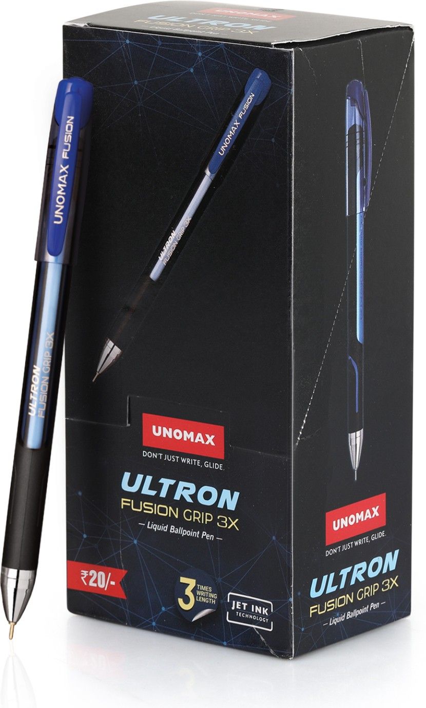 unomax Ultron Fusion Grip 3X Pen Box Ball Pen-picture-11