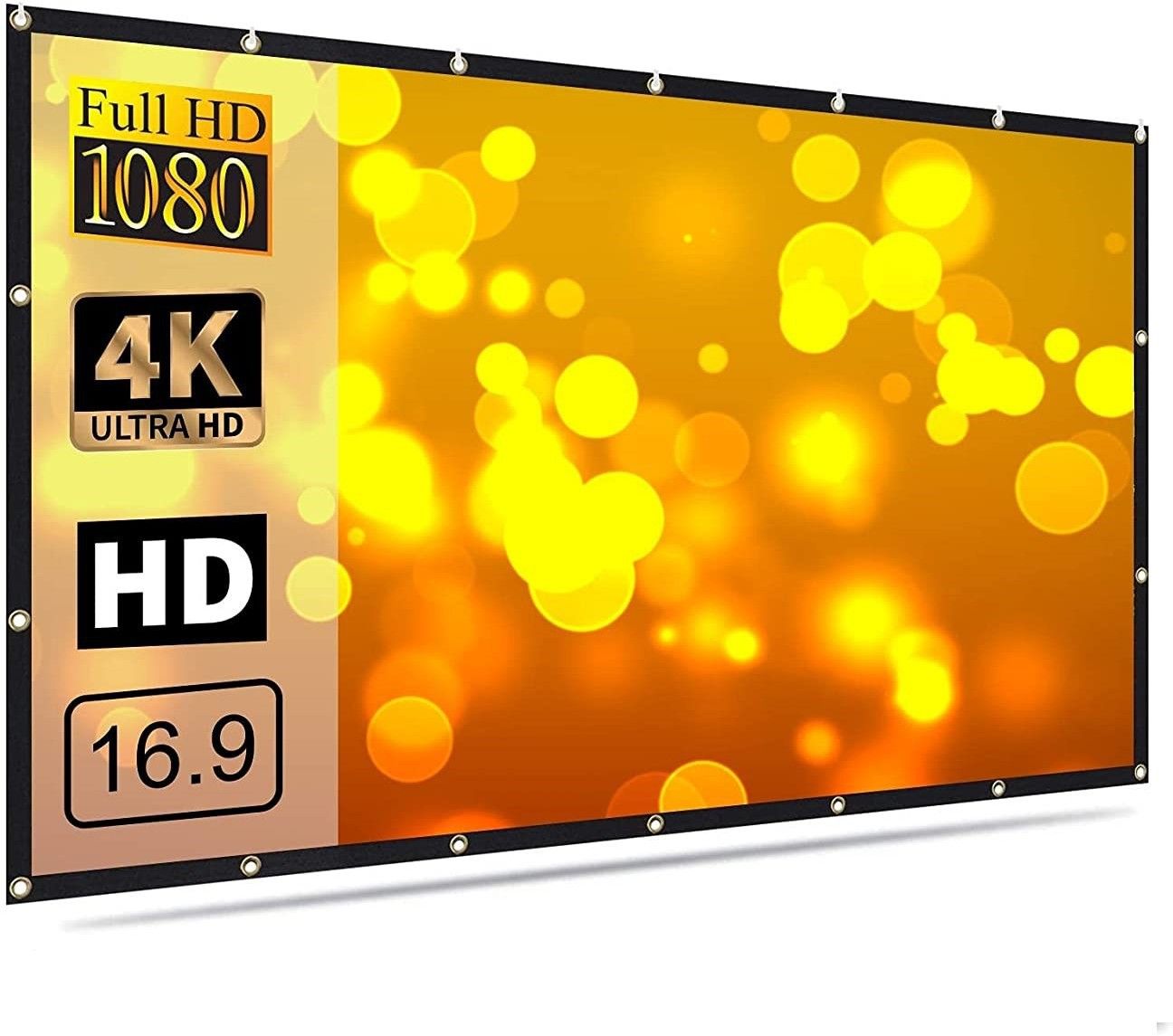 royality 7 Ft. x 4 Ft. 16:9 Aspect Ratio 92 Inches Diagonal Supports UHD-3D-4K Technology Universal Eyelets Type Projector Screen (Width 214 cms x 122 cms Height) Projector Screen (Width 214 cm x 122 cm Height)-image-5