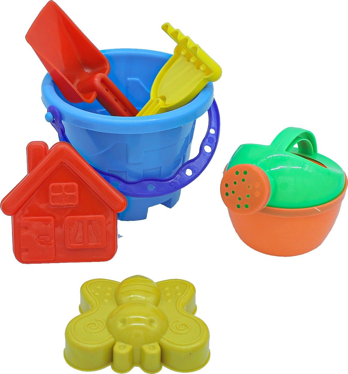 Summer Beach Toy Set, 6 pcs Garden / Beach Toys Set For Kids, Indian Made Comfort Material Sandpit Bucket,Animal, Mould, Beach Shovel Spade Etc Tool Kit, Beach Art Learning Toys, Outdoor Kids Pretend Play Set Sand Toys For Toddlers ,Best Birthday -Multicolor-image-44