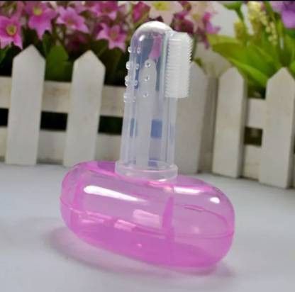 Baby Finger Tooth-Brush with Holder (Kids Toothbrush Non Toxic odorless, Ultra Soft Toothbrush-image-19