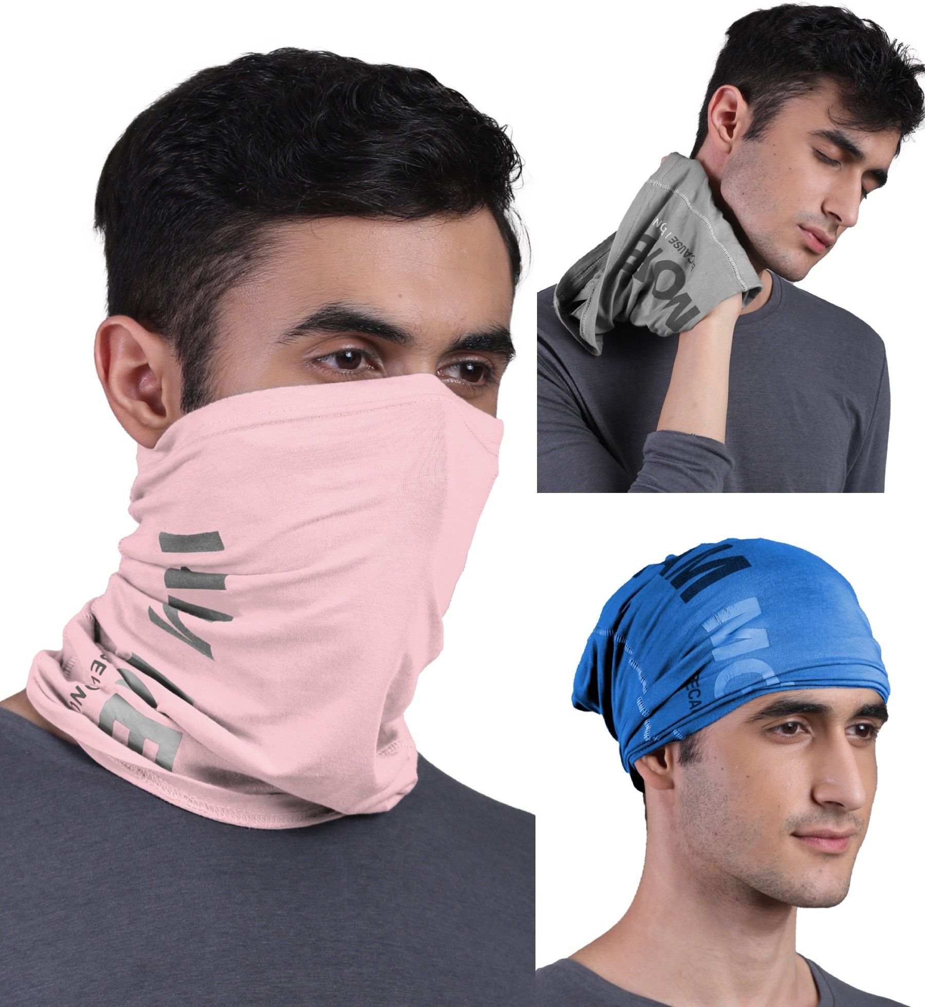 freecultr Unisex Printed Bamboo Bandana Anti Microbial Multipurpose Headband Cloth Face Mask for Dust and Sun Protection (Pack of 3) Men Printed Bandana-picture-17
