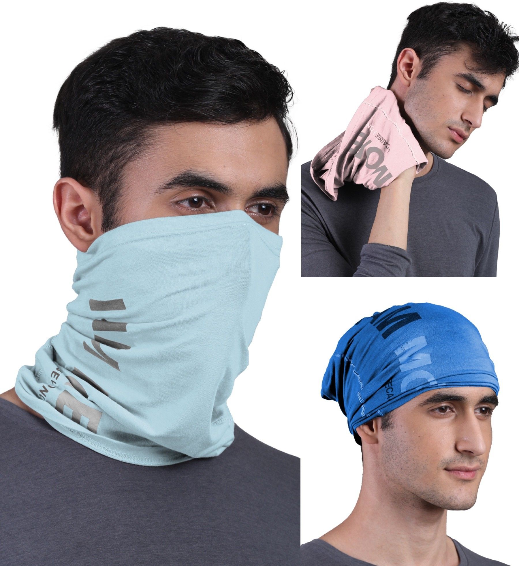 freecultr Unisex Printed Bamboo Bandana Anti Microbial Multipurpose Headband Cloth Face Mask for Dust and Sun Protection (Pack of 3) Men Printed Bandana-picture-12