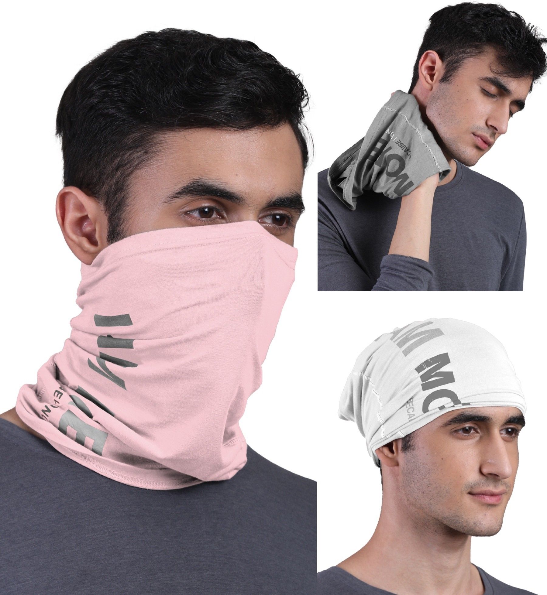 freecultr Unisex Printed Bamboo Bandana Anti Microbial Multipurpose Headband Cloth Face Mask for Dust and Sun Protection (Pack of 3) Men Printed Bandana-picture-15