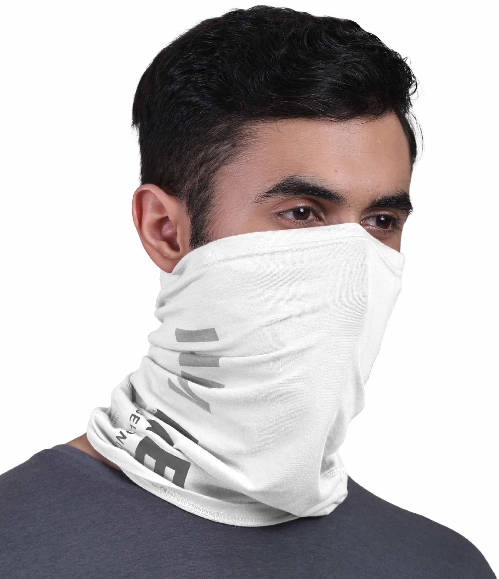 Unisex Printed Bamboo Bandana Anti Microbial Multipurpose Headband Cloth Face Mask for Dust and Sun Protection (Pack of 1) Men Printed Bandana