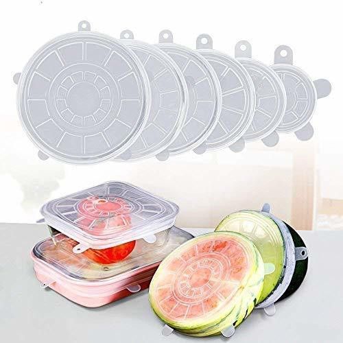 Microwave Safe Silicone Stretch Lids reuseable Flexible Covers for Bowls 2.6 inch, 3.8 inch, 4.5 inch, 5.7 inch, 6.5 inch, 8.3 inch Lid Set-image-11