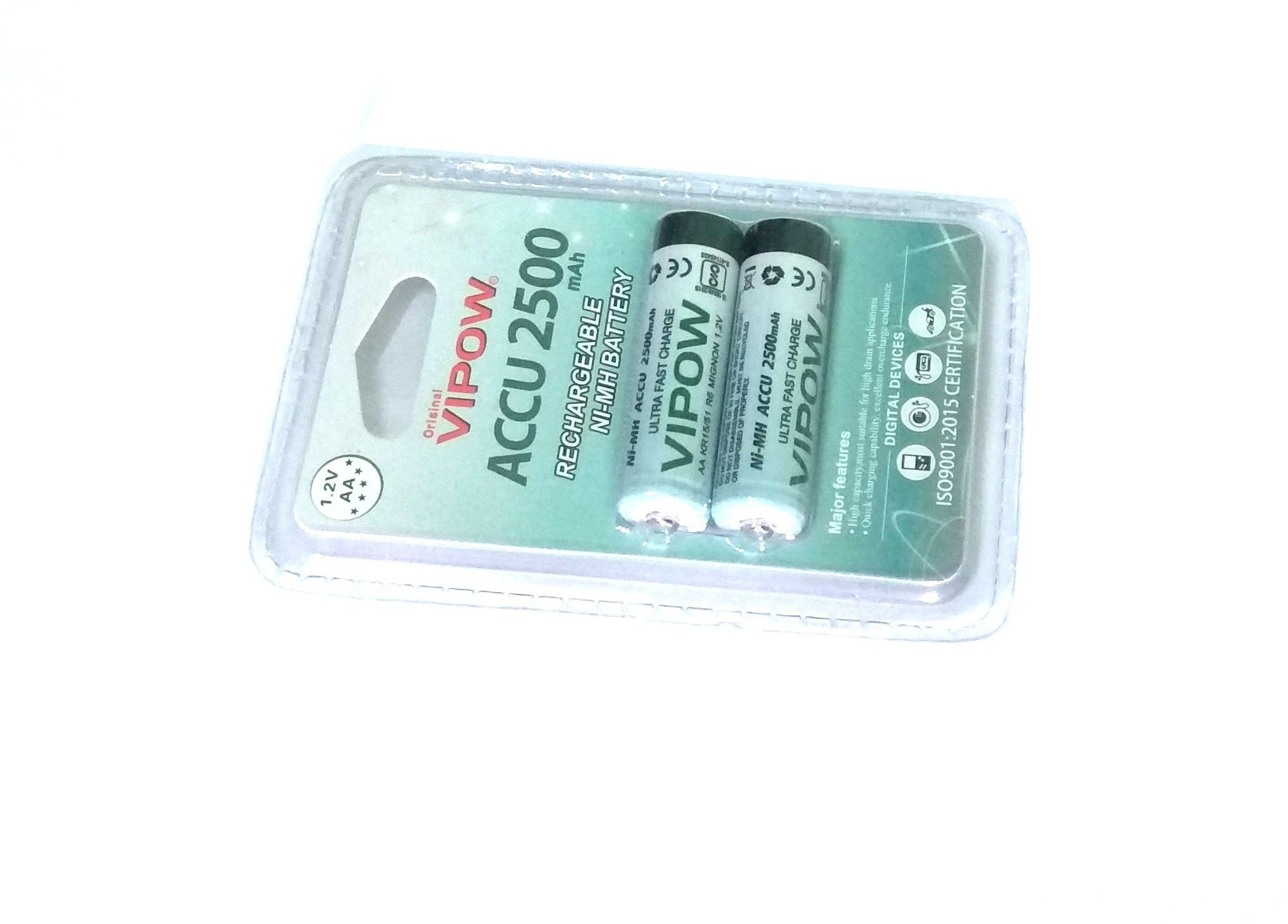 nawani VIPOW 2 X AA RECHARAGEABLE NI-MH Battery. 2500 mahCamera Battery Charger-image-15