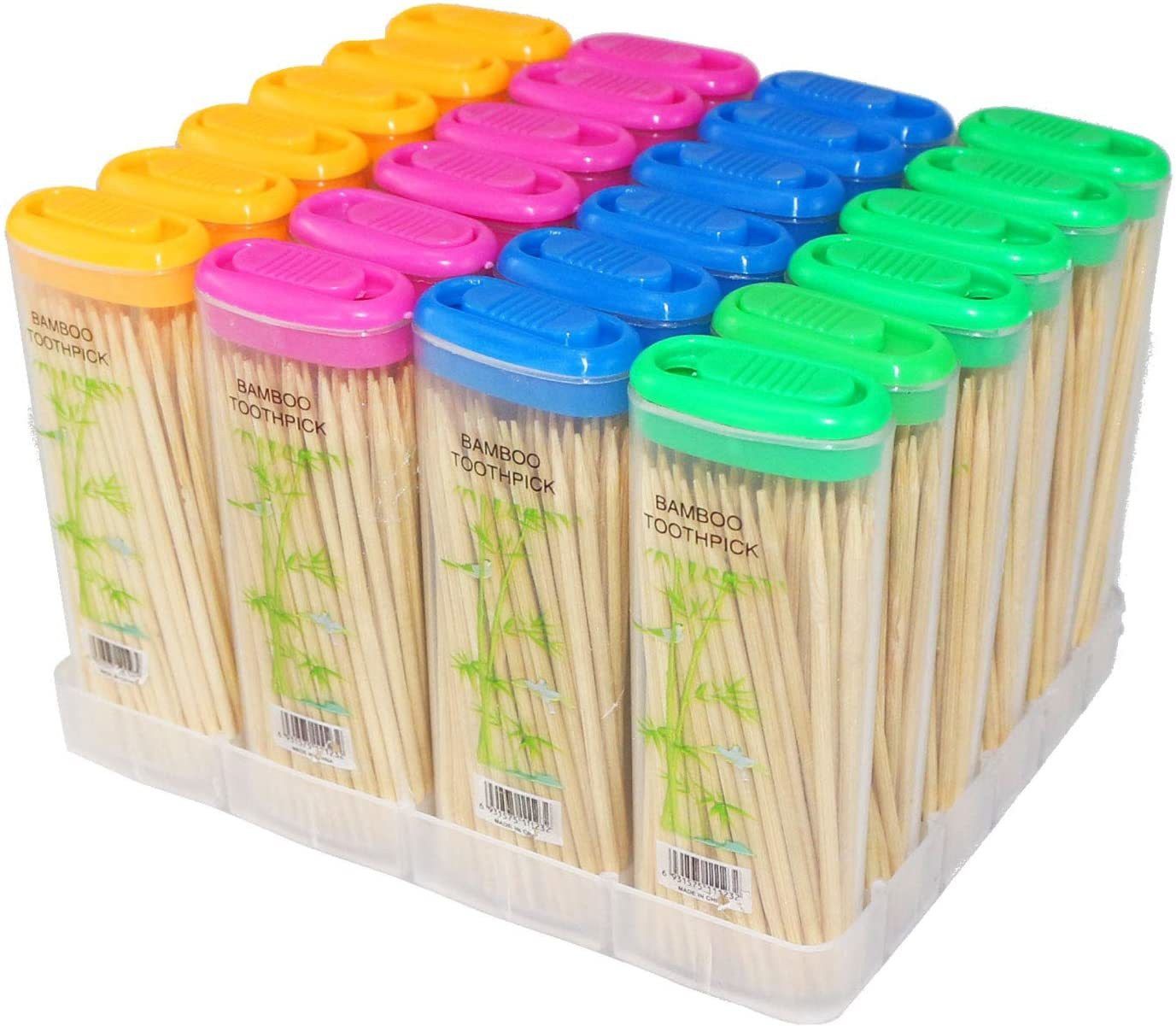 jamboree Bamboo Wooden Toothpicks, Travel Portable, Portable Bamboo Stick. (24 Boxes)-picture-9