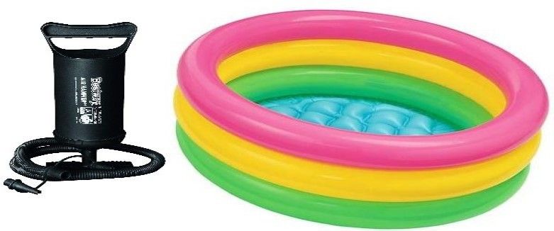 young star (USA*BOB-25) BEST SELLER,PEOPLE CHOICE PREMIUM QUALITY 2 FEETS(61 CM) WIDTH AND 22CM HEIGHT ,THREE COLOUR WATER BATH TUB POOL FOR YOURS LOVLY KIDS AND BABY WITH AIR PUMP.AGE 0-3 YEARS. Inflatable Swimming Pool, Inflatable Toy Pump-picture-34