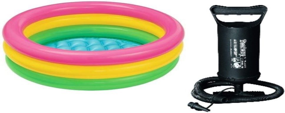 young star (USA*BOB-46) BEST SELLER,PEOPLE CHOICE PREMIUM QUALITY 2 FEETS(61 CM) WIDTH AND 22CM HEIGHT ,THREE COLOUR WATER BATH TUB POOL FOR YOURS LOVLY KIDS AND BABY WITH AIR PUMP.AGE 0-3 YEARS. Inflatable Swimming Pool, Inflatable Toy Pump-picture-38