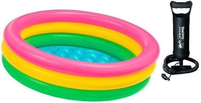 young star (USA*BOB-22) BEST SELLER,PEOPLE CHOICE PREMIUM QUALITY 2 FEETS(61 CM) WIDTH AND 22CM HEIGHT ,THREE COLOUR WATER BATH TUB POOL FOR YOURS LOVLY KIDS AND BABY WITH AIR PUMP.AGE 0-3 YEARS. Inflatable Swimming Pool, Inflatable Toy Pump-picture-45