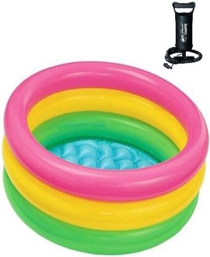 (USA*BOB-6) BEST SELLER,PEOPLE CHOICE PREMIUM QUALITY 2 FEETS(61 CM) WIDTH AND 22CM HEIGHT ,THREE COLOUR WATER BATH TUB POOL FOR YOURS LOVLY KIDS AND BABY WITH AIR PUMP.AGE 0-3 YEARS. Inflatable Swimming Pool, Inflatable Toy Pump-image-24
