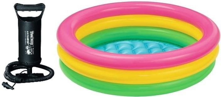 (USA*BOB-30) BEST SELLER,PEOPLE CHOICE PREMIUM QUALITY 2 FEETS(61 CM) WIDTH AND 22CM HEIGHT ,THREE COLOUR WATER BATH TUB POOL FOR YOURS LOVLY KIDS AND BABY WITH AIR PUMP.AGE 0-3 YEARS. Inflatable Swimming Pool, Inflatable Toy Pump-image-23