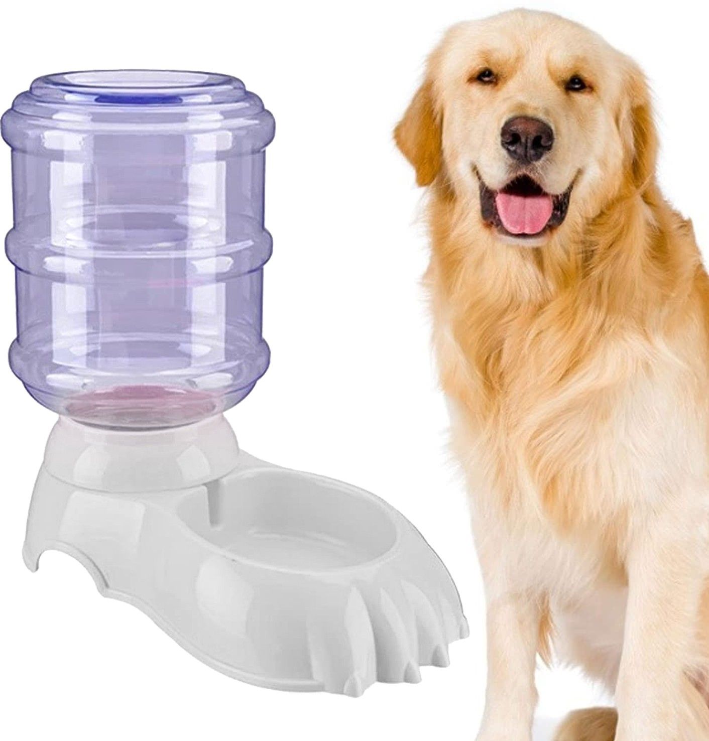 Pet Water Dispenser Station - Replenish Pet Waterer for Dog Cat Animal Automatic Round Plastic Pet Bottle-image-14