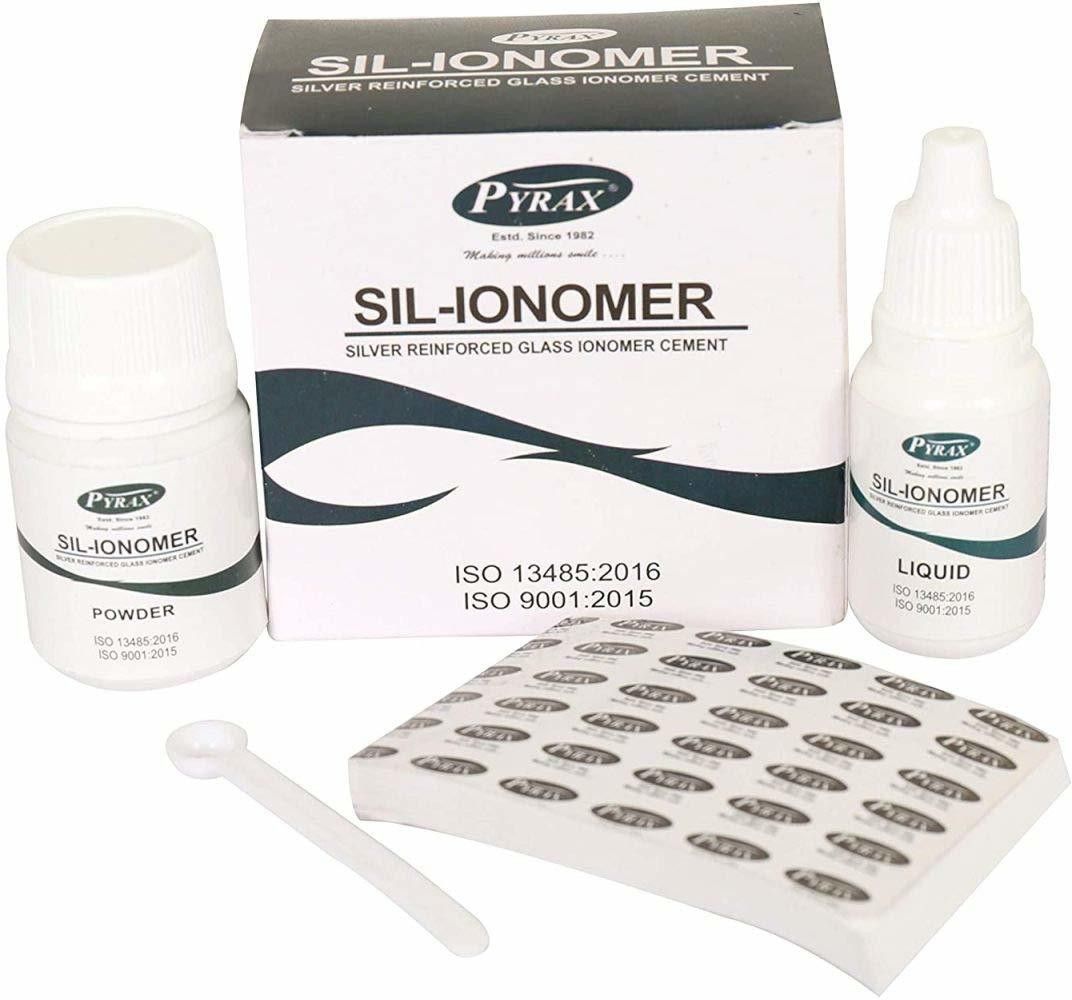 pyrax SIL-IONOMER Dental Cement Silver Reinforced Glass ionomer Cement Teeth Whitening Liquid-picture-11