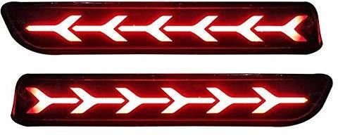 Car reflector Led Brake Light for Rear Bumper DRL with wiring for Maruti SX 4/Baleno/Ciaz/S Cross/Ritz/Ertiga, Wagon R 2019, S presso- set of 2 Car Reflector Light-image-1