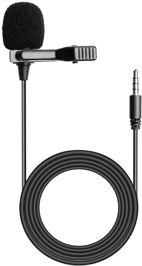 rentoor Lapel Dynamic Collar Mic Voice Recording Lavalier for Singing YouTube Microphone image 1