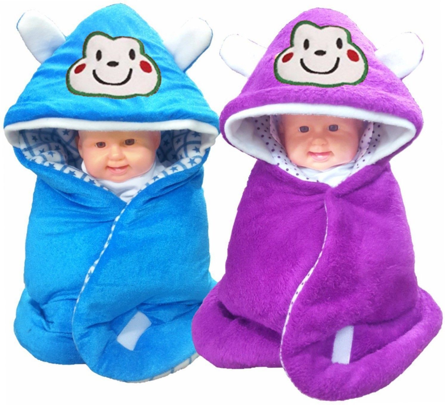 Printed Single Hooded Baby Blanket for Mild Winter-image-31