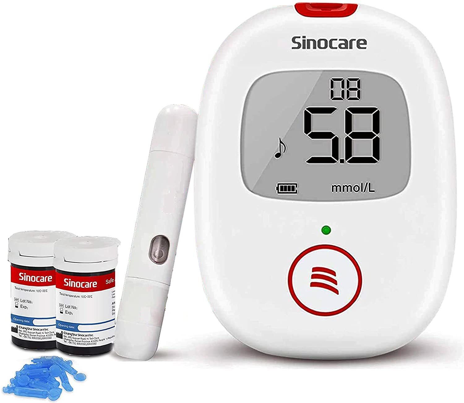 sinocare Safe AQ Voice With 50Strips Blood Glucose Monitoring System Glucometer-picture-24