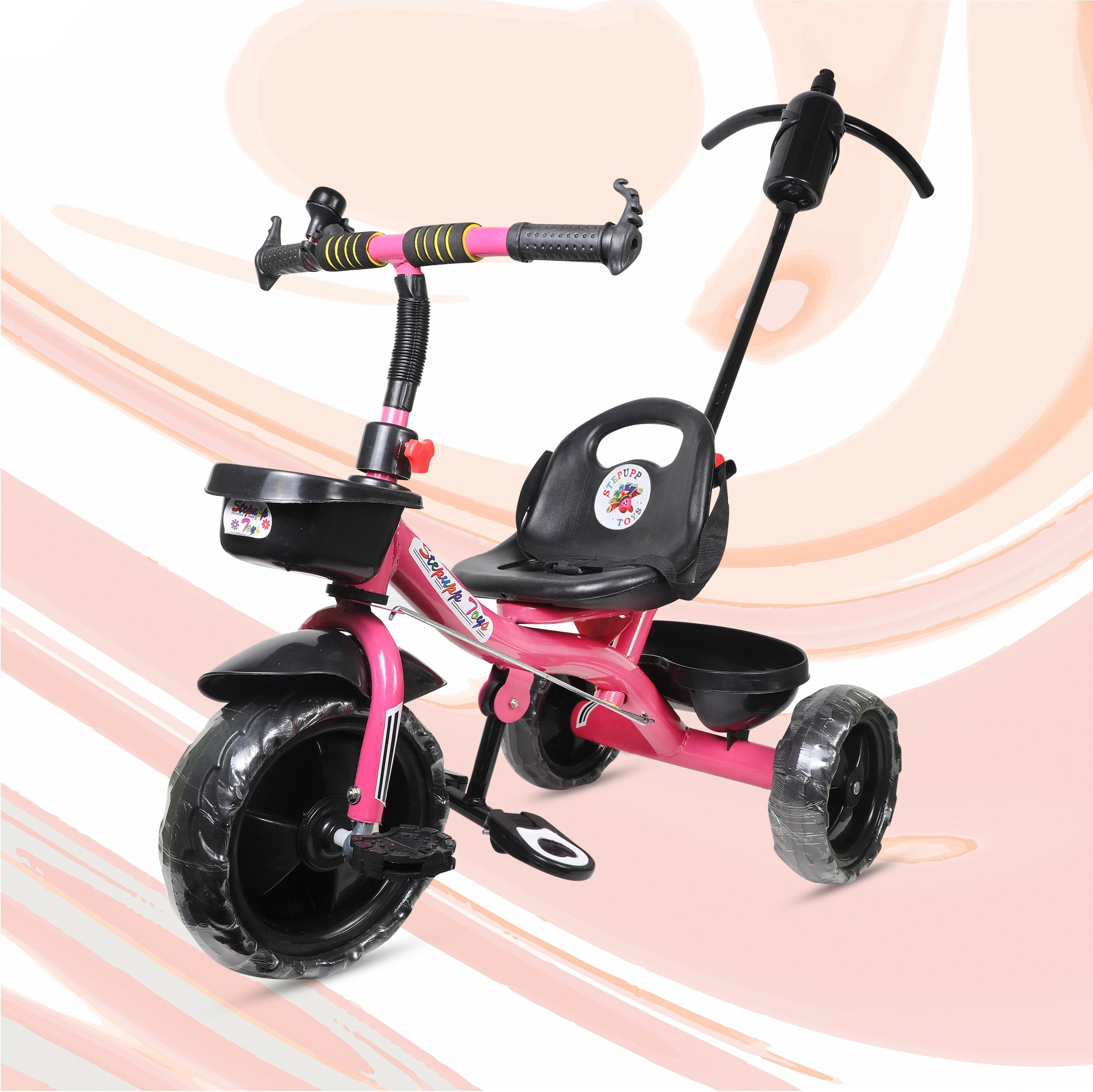 kayoksh KY PINK HANDLE FRONT AND BACK BASKET FOR KIDS AND CHILDREN-13 Tricycle-picture-20