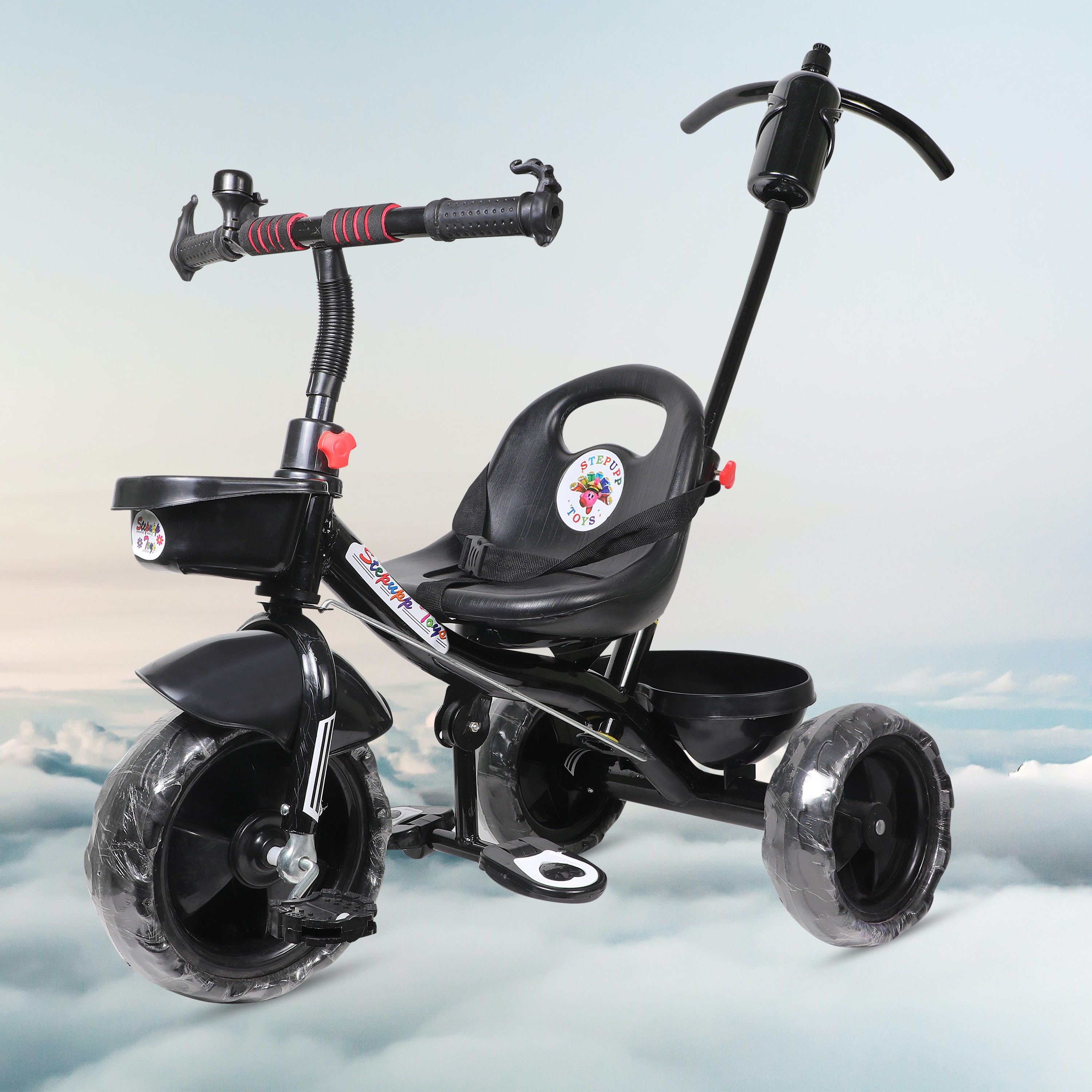 STP G BLACK HANDLE FRONT AND BACK BASKET FOR TODDLERS-05 Tricycle-image-4