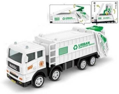 Exclusive Unbreakable Sanitation Engineering Frictions Power Truck Toy For Kids (Multicolor)
