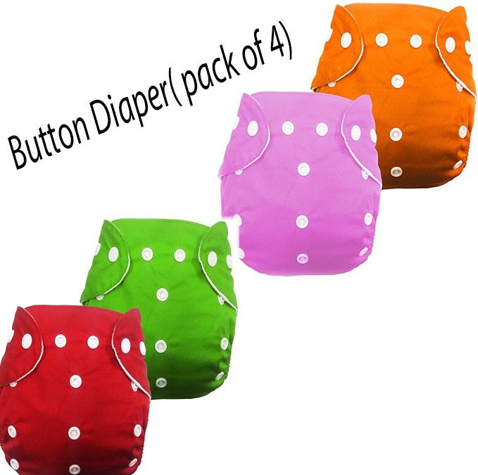 - Reusable Baby Washable Cloth Cotton Diaper- Combo of 4 Pieces L-XL (Multi Colours) (No Insert Pads Included)-image-7