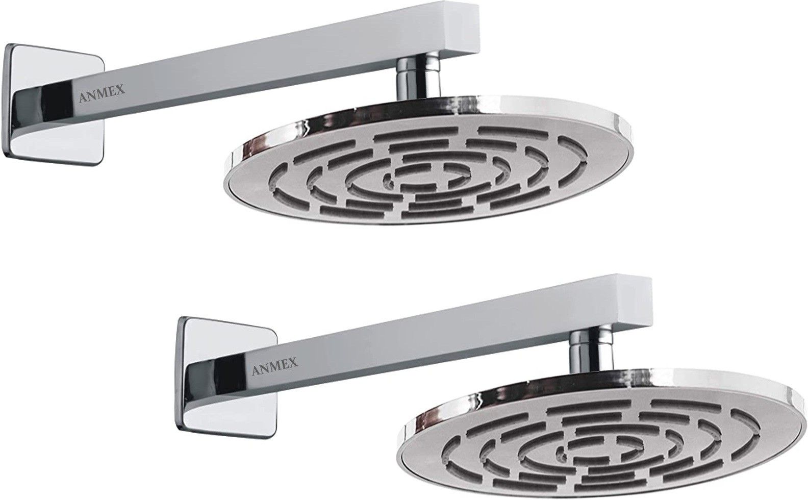 anmex 8inches Round Heavy SS Amaze Over Head Shower with 12inch Square SS Arm - PACK OF 2 Fixed Mount-picture-11