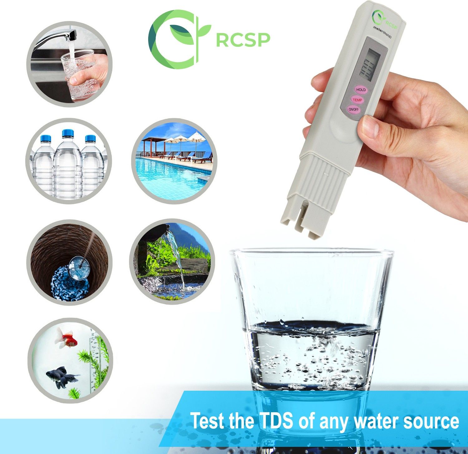 rcsp TDS (Total Dissolved Solids) meter RO/filter water purity purifier quality measuring device tester Pocket type Digital TDS Meter-picture-12