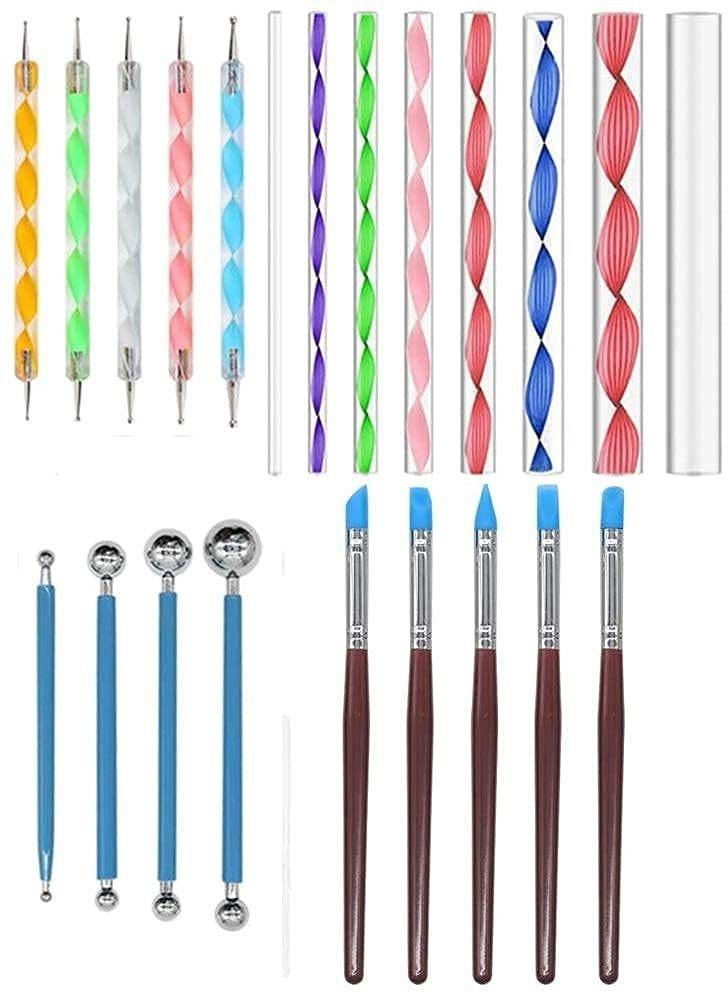 es³kube Nail Mandala & Dot Painting 8 Mandala ,5 Dotting 4 Ball tools & 5 Color Shapers-picture-11