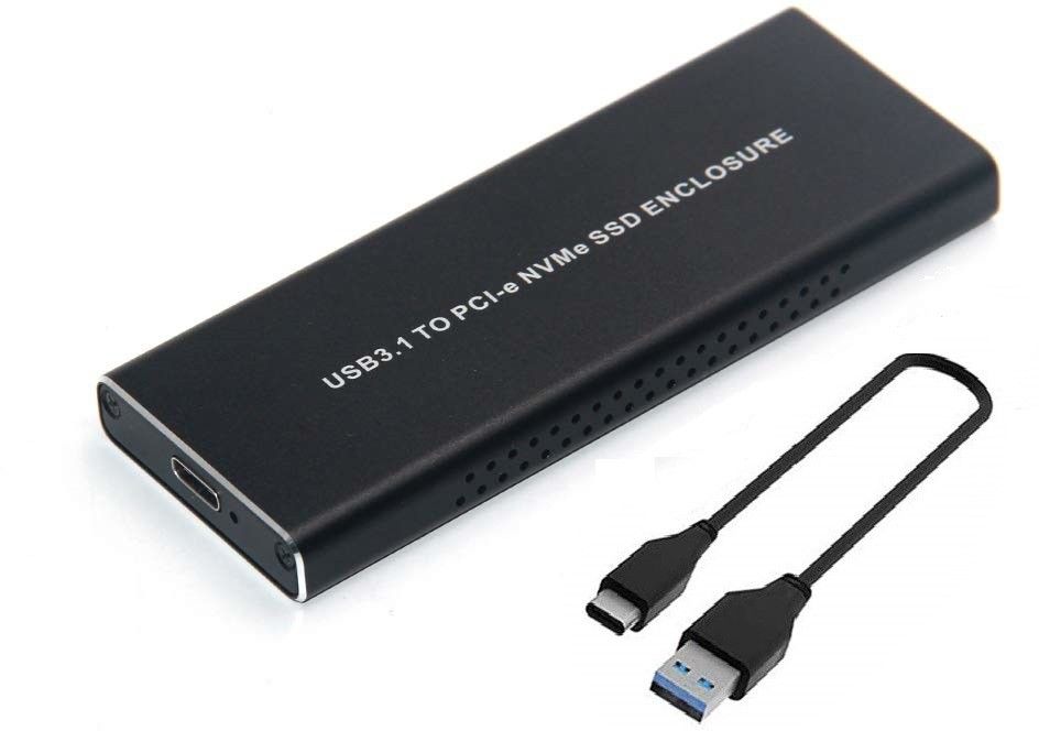 microware SSD Enclosure External, Portable External Hard Disk Driver, USB 3.1 Gen 2 Interface with Up to 10 Gbps Data Transfer Speed Fits Only for NVMe PCI-E M2 M-Key 2242/2260/2280 Size (NVMe-SSD-CASE) 4 inch SSD Enclosure External-image-24
