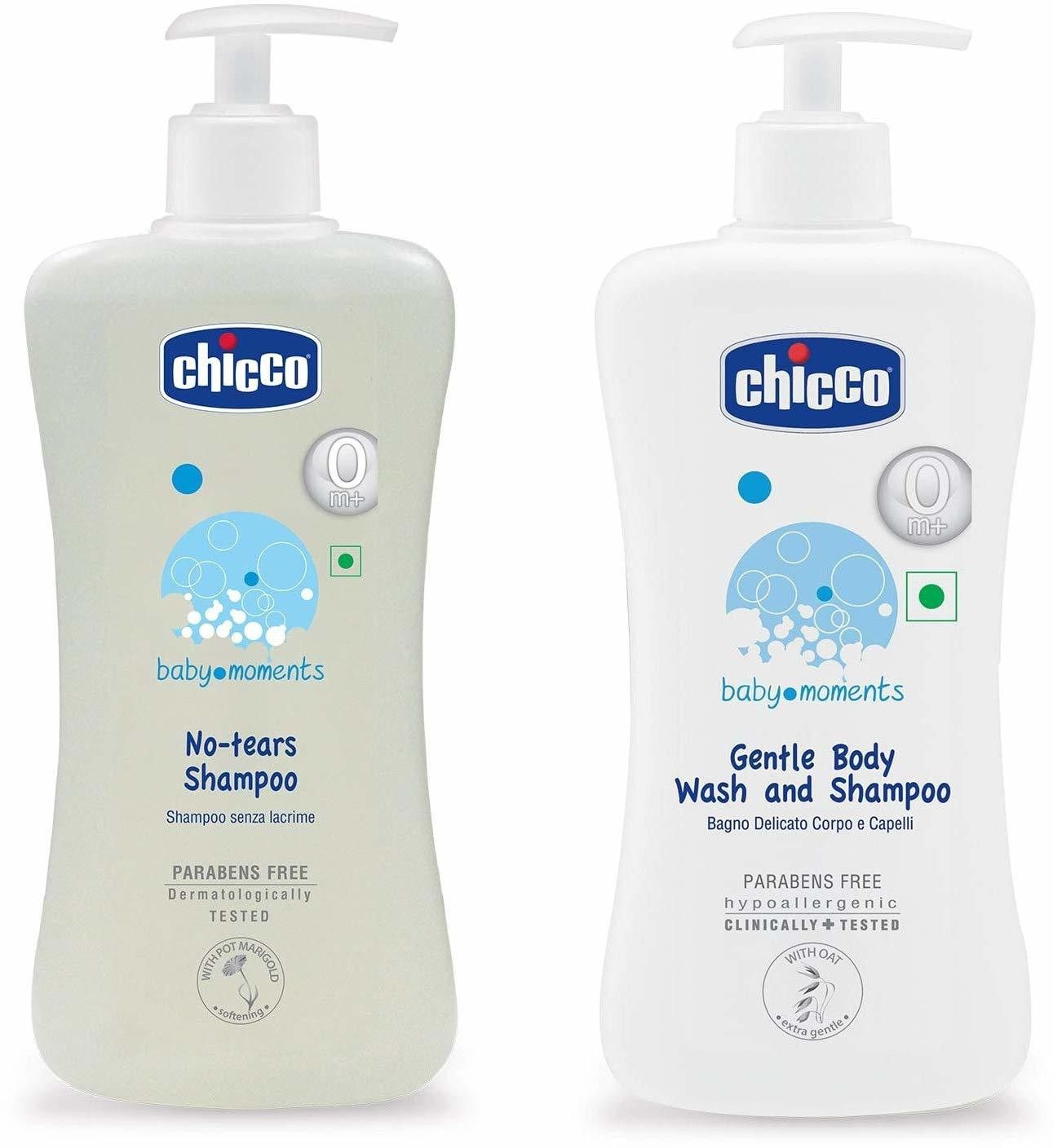 chicco Baby Moment No Tear Shampoo(500ml) & Gentle Body Wash and Shampoo(500ml)-picture-37