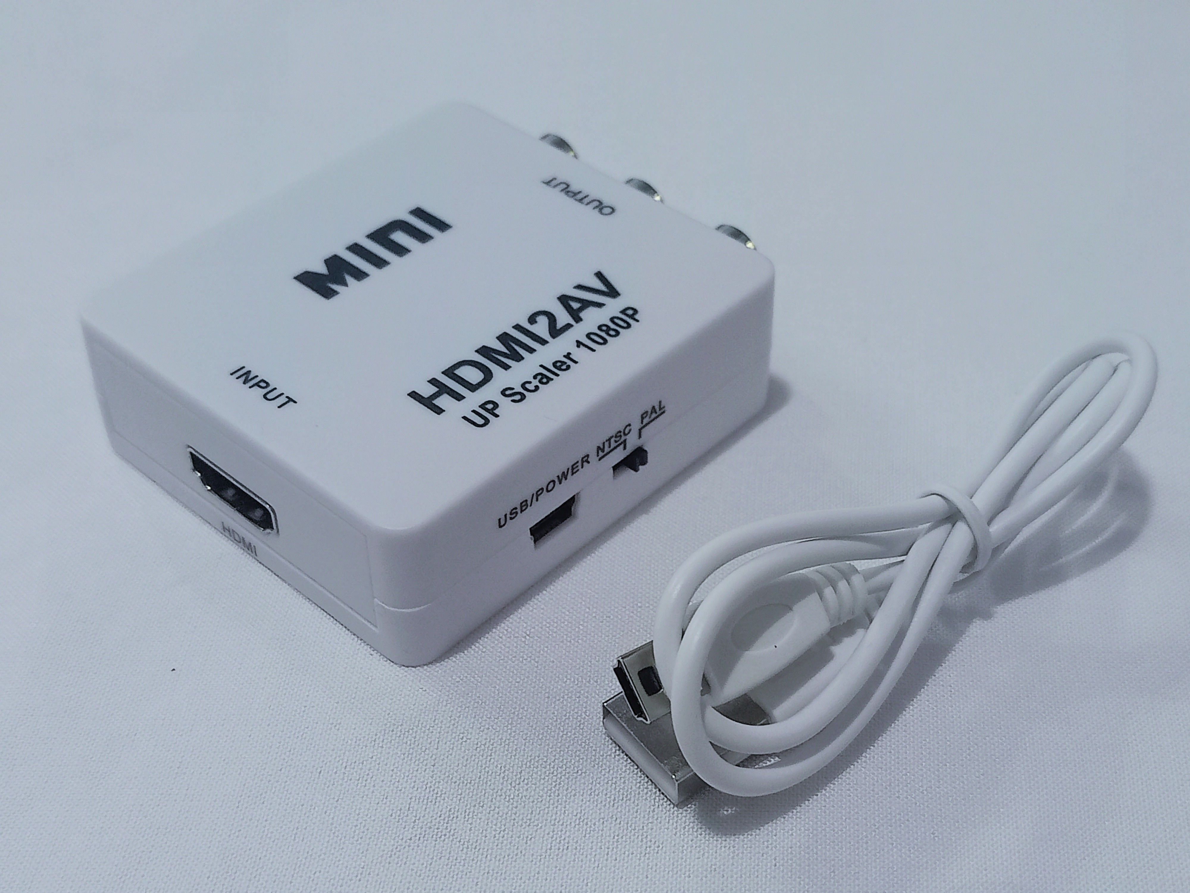 GIPTIP MINI HDMI2AV HD Video Converter UP Scaler Full HD 720/1080p Media Streaming Device Selector Box Media Streaming Device-image-1