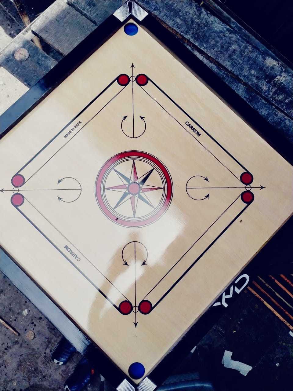 ymd [32inch] Premium Quality Smooth & Shiny Glossy Large Carrom Board 81.28 cm Carrom Board-picture-7
