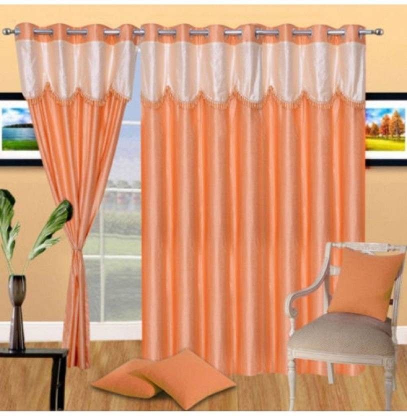 panipat textile hub 153 cm (5 ft) Polyester Semi Transparent Window Curtain (Pack Of 2)-picture-18