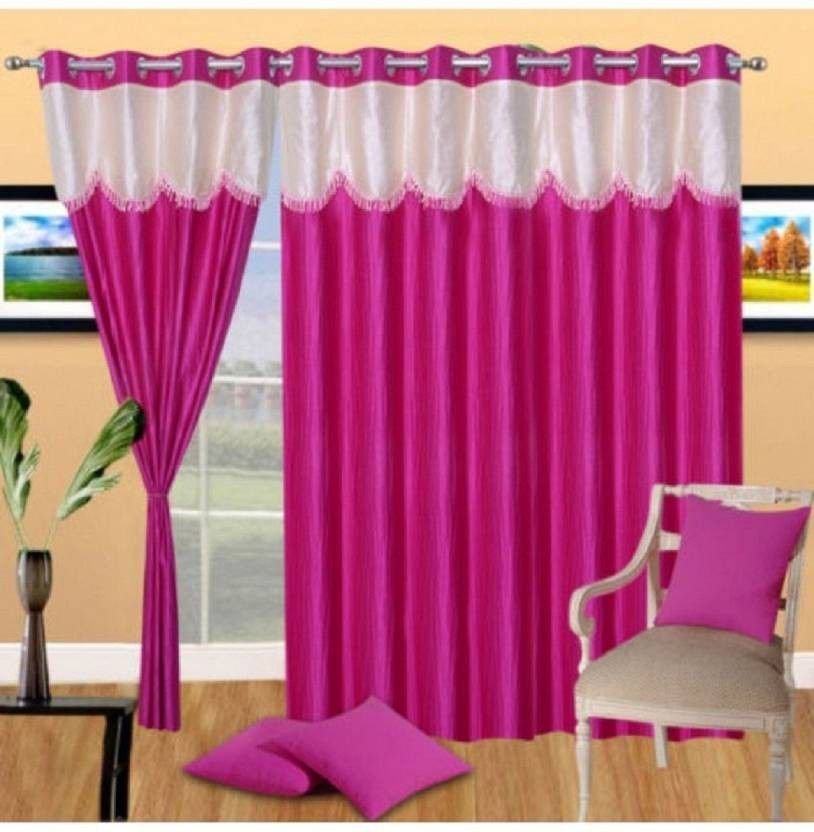 panipat textile hub 153 cm (5 ft) Polyester Semi Transparent Window Curtain (Pack Of 2)-picture-12