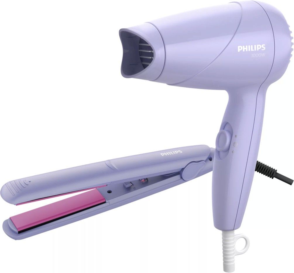 PHILIPS HP8643/56 1000W Hair Dryer + Hair Straightener Personal Care Appliance Combo