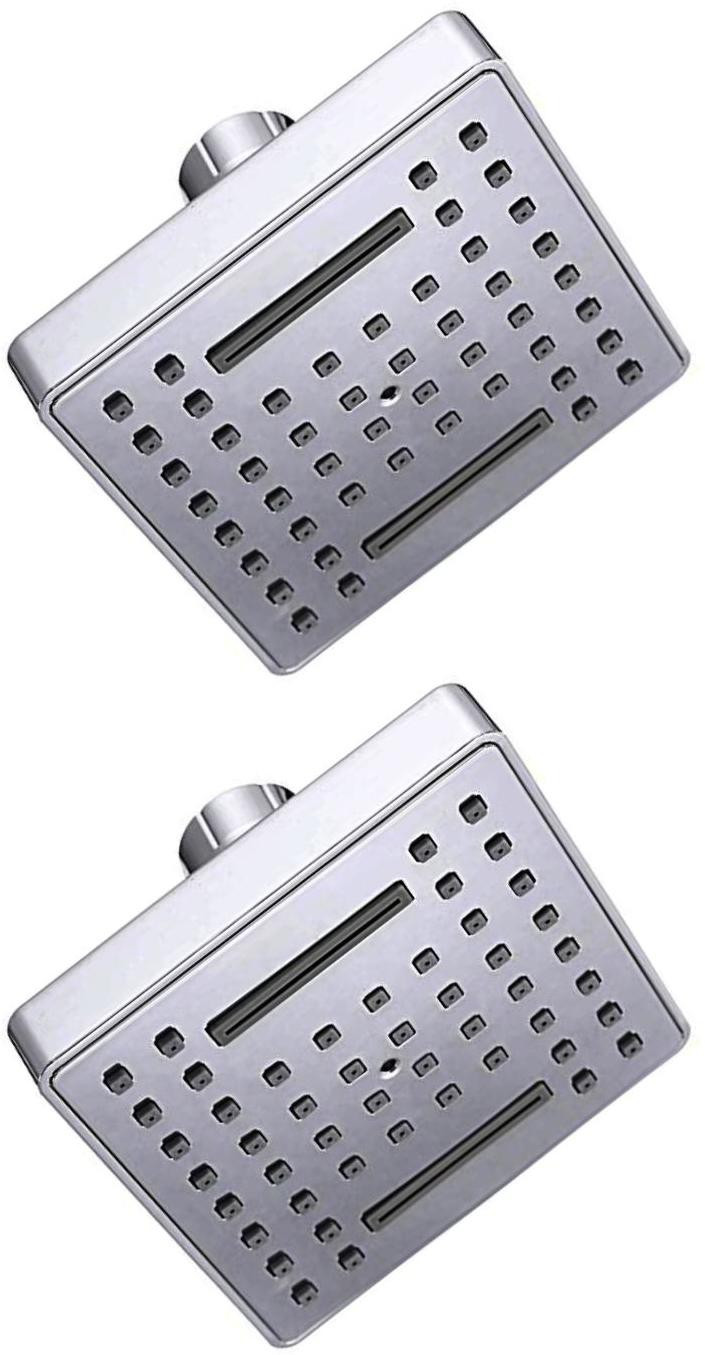 joyway 3x3 Square Waterfall Overhead Shower Without Arm - Set of 2 Pieces Fixed Mount image 1
