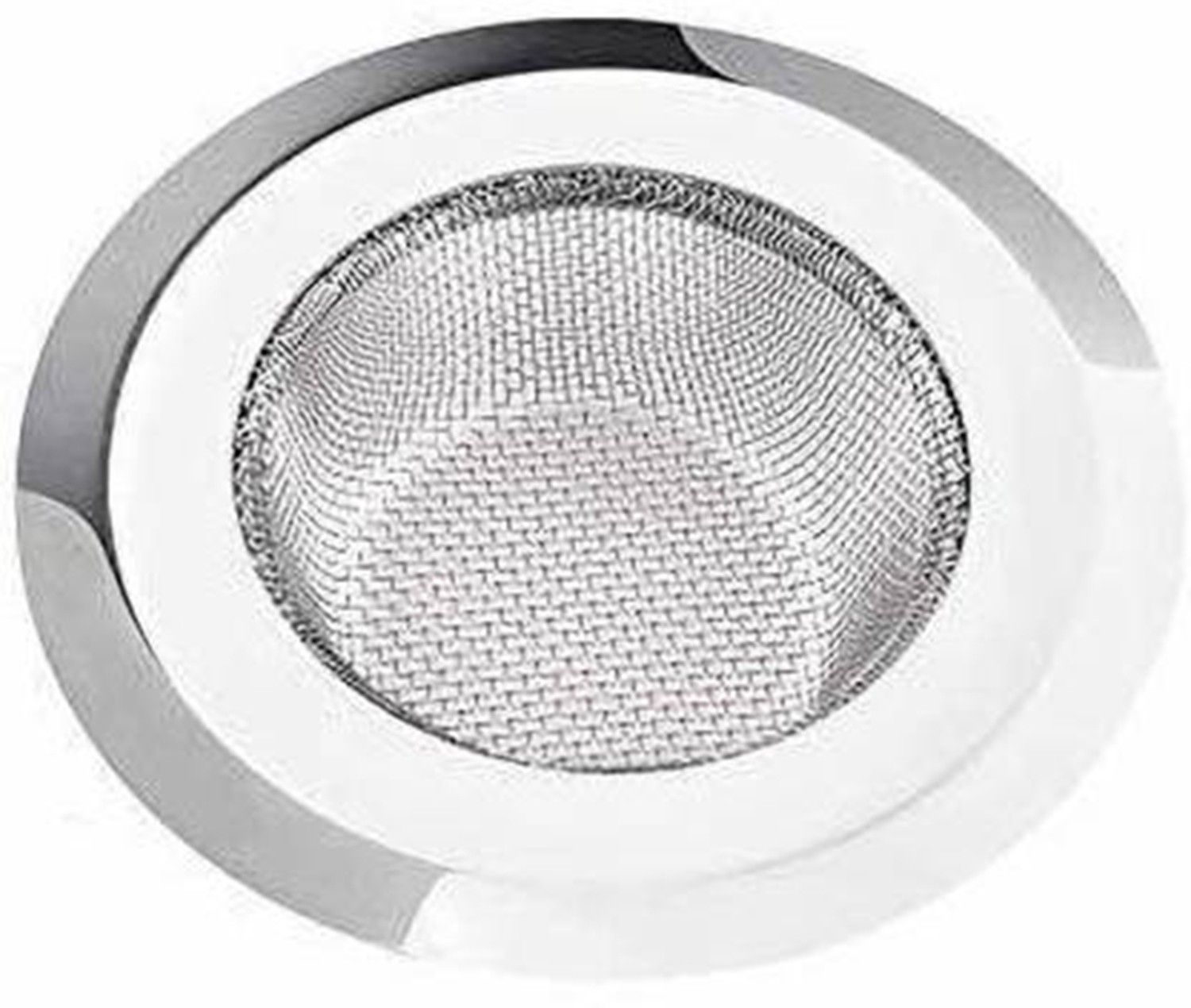 shree krishna steel Stainless Steel Sink Strainer Kitchen Drain Net Basin Basket Filter Stopper Drainer/Jali (Size-2) Silver Strainer-picture-12