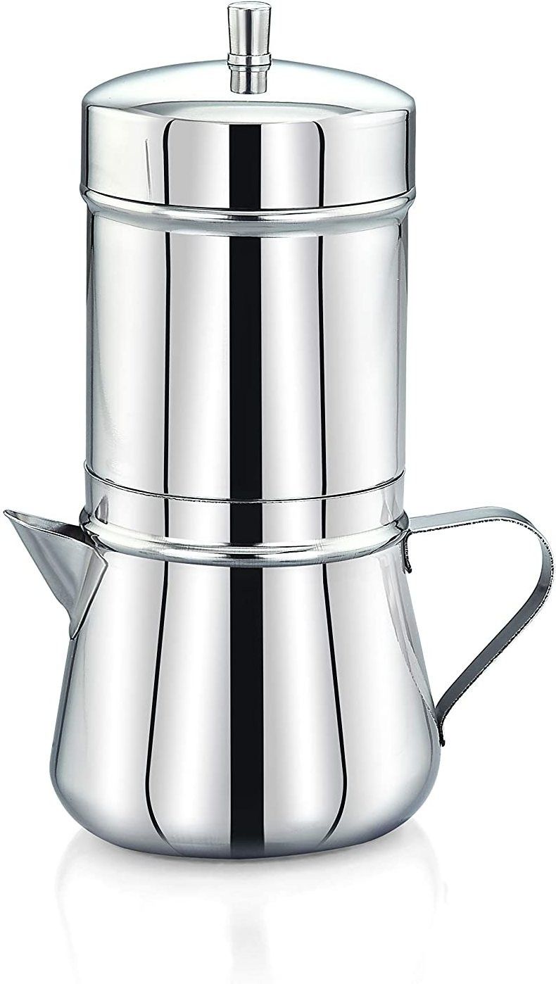 Stainless Steel South Indian Filter Coffee Maker, Tea Pot/Coffee Kettle 150 ml Indian Coffee Filter-image-20