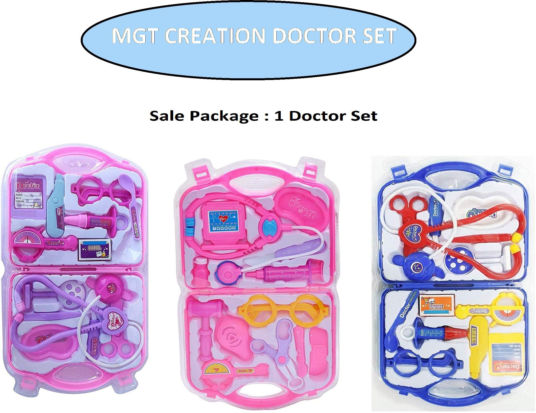 gagan gulshan enterprises Doctor Play Set with Foldable Suitcase Compact Medical Accessories for Girls and Boys Multicolour (Doctor Play Set (Color and design may vary)-picture-24