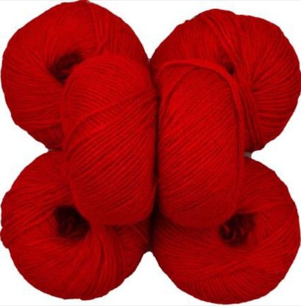 Kintting Yarn Acrylic Wool (Red ) (6 PC)Baby Soft 4 ply Wool Ball Hand Knitting Wool/Art Craft Soft Fingering Crochet Hook Yarn, Needle Knitting Yarn Thread Dyed Shade no-82-image-34
