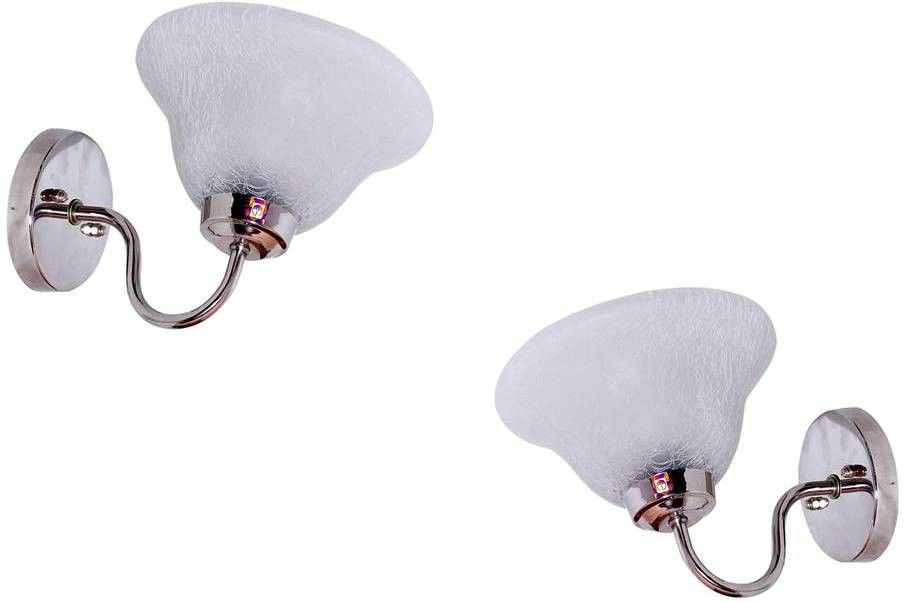 vagalleryking Steel With Glass Wall Light Set ( Pack Of 2) 07 Wall Lights Lamp Shade-picture-37